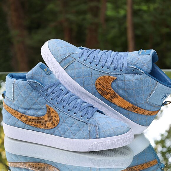 Nike Supreme x SB Zoom Blazer Mid Denim Blue - Picture 7 of 14